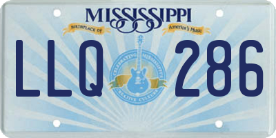 MS license plate LLQ286