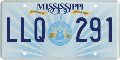 MS license plate LLQ291