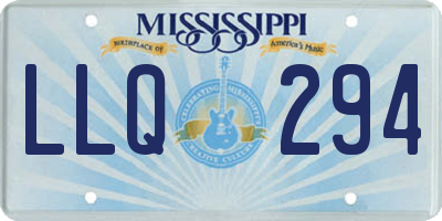 MS license plate LLQ294