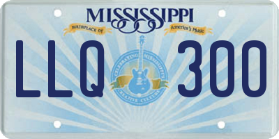MS license plate LLQ300