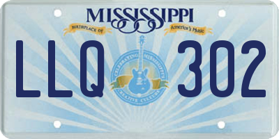 MS license plate LLQ302