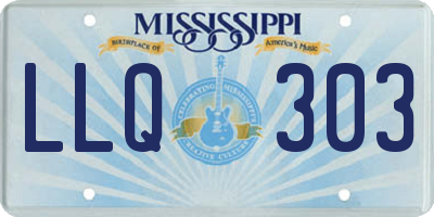 MS license plate LLQ303