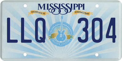 MS license plate LLQ304