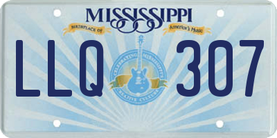 MS license plate LLQ307