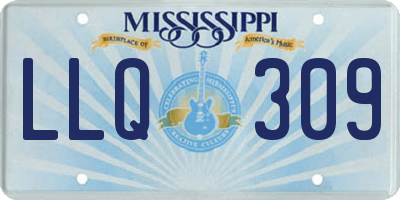 MS license plate LLQ309