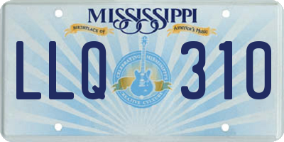 MS license plate LLQ310
