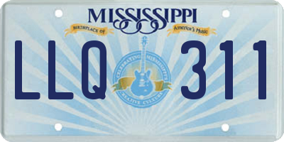 MS license plate LLQ311