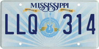 MS license plate LLQ314