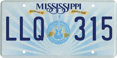MS license plate LLQ315