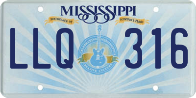 MS license plate LLQ316
