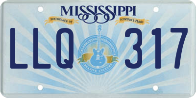 MS license plate LLQ317