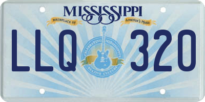 MS license plate LLQ320