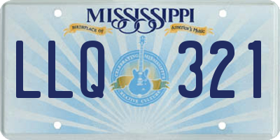 MS license plate LLQ321