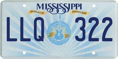 MS license plate LLQ322