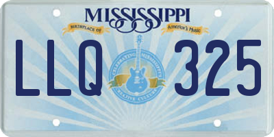 MS license plate LLQ325