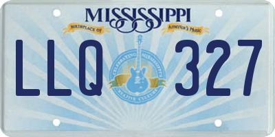 MS license plate LLQ327