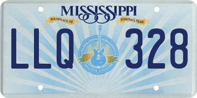 MS license plate LLQ328