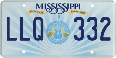 MS license plate LLQ332