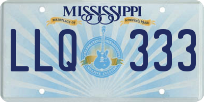 MS license plate LLQ333