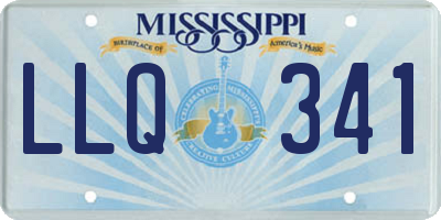 MS license plate LLQ341