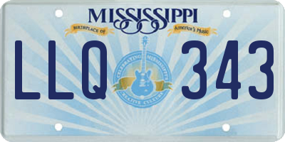 MS license plate LLQ343