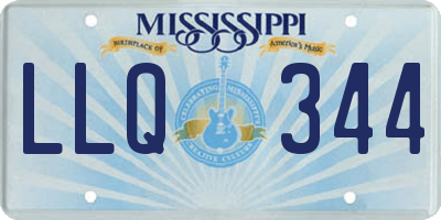 MS license plate LLQ344