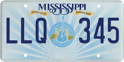 MS license plate LLQ345