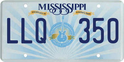MS license plate LLQ350