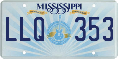 MS license plate LLQ353