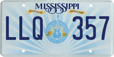 MS license plate LLQ357
