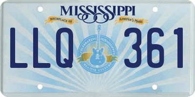 MS license plate LLQ361