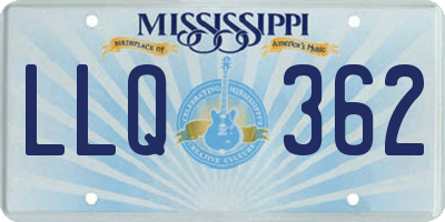 MS license plate LLQ362