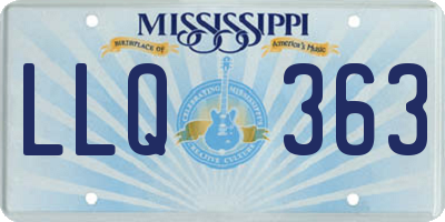MS license plate LLQ363