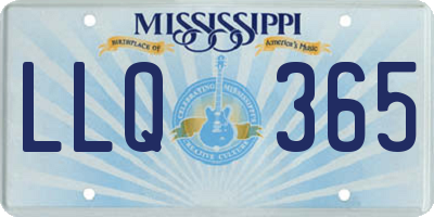 MS license plate LLQ365