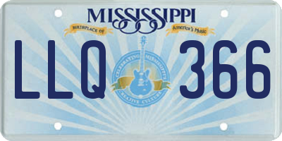 MS license plate LLQ366