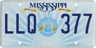 MS license plate LLQ377