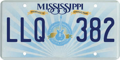 MS license plate LLQ382