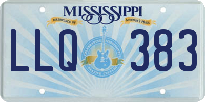MS license plate LLQ383