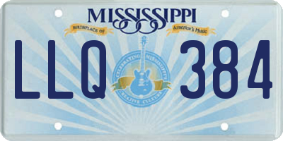 MS license plate LLQ384