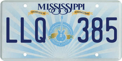 MS license plate LLQ385