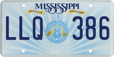 MS license plate LLQ386