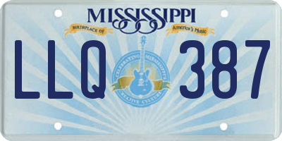 MS license plate LLQ387