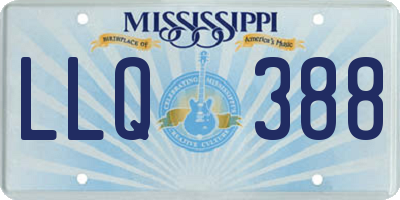 MS license plate LLQ388
