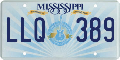 MS license plate LLQ389