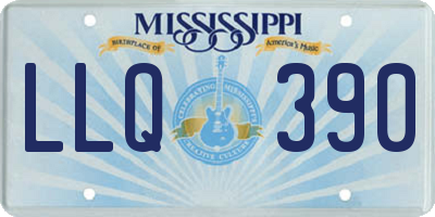 MS license plate LLQ390