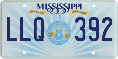 MS license plate LLQ392