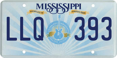 MS license plate LLQ393