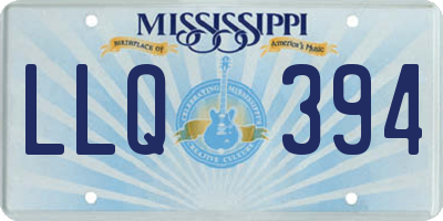 MS license plate LLQ394