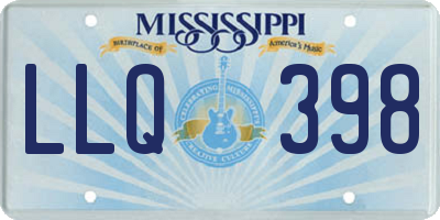 MS license plate LLQ398
