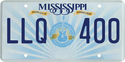 MS license plate LLQ400